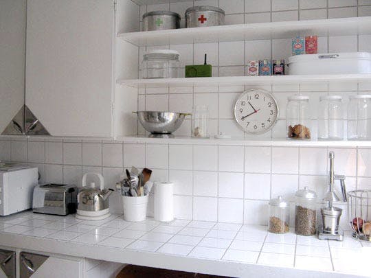 Floor White Tile Kitchen Countertops Interesting On Floor In All About Ceramic Kitchn 1 White Tile Kitchen Countertops