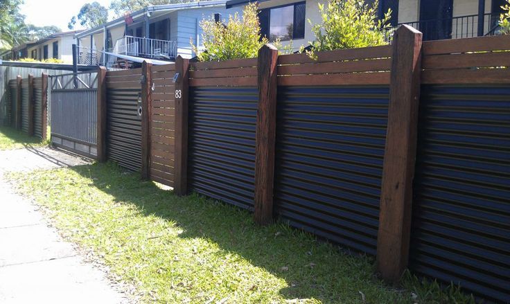 Other Wood And Metal Privacy Fence Brilliant On Other Corrugated Create A Visually 0 Wood And Metal Privacy Fence