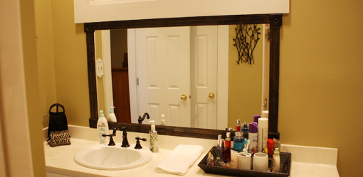 Bathroom Wood Framed Bathroom Mirrors Impressive On For How To Add A Frame Mirror Today S Homeowner 0 Wood Framed Bathroom Mirrors