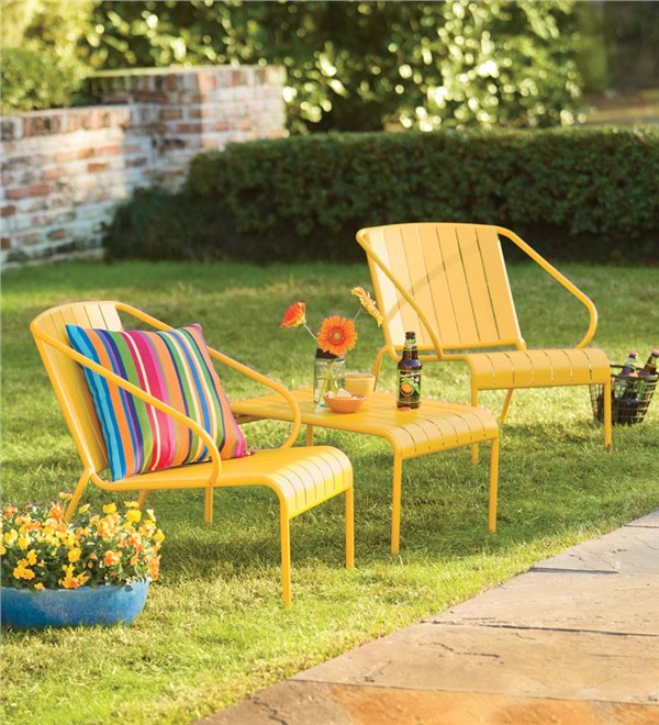 Interior Yellow Outdoor Furniture Astonishing On Interior Regarding Patio Set Seating Plow Hearth 0 Yellow Outdoor Furniture