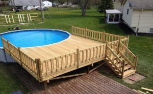 Above Ground Swimming Pool With Deck