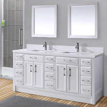 Bathroom Bathroom Double Sink Cabinets Delightful On In Vanities Costco 0 Bathroom Double Sink Cabinets
