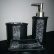 Black And Silver Bathroom Accessories Astonishing On Furniture Within Decor 1