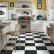 Black And White Tile Floor Kitchen Modern On With Regard To Designing Around Amp Checkerboard Floors 1