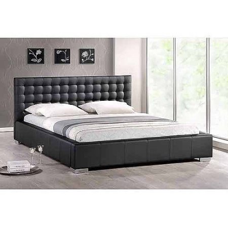 Bedroom Black Modern Platform Bed Lovely On Bedroom Within Baxton Studio Madison Queen With Upholstered 0 Black Modern Platform Bed