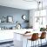Blue Kitchen Wall Colors Exquisite On With Regard To Teal And Gray Ideas Walls White Cabinets 3