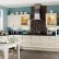 Kitchen Blue Kitchen Wall Colors Perfect On Decoratve Addition To Your With White Cabinets 15 Blue Kitchen Wall Colors