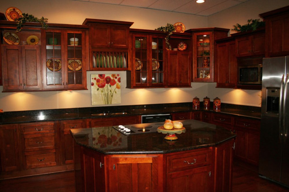 Kitchen Cherry Kitchen Cabinets Black Granite Charming On With Regard To 0 Cherry Kitchen Cabinets Black Granite