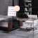 Contemporary Office Desk Simple On Intended With Thick Acrylic Cabinet Support Legs 2