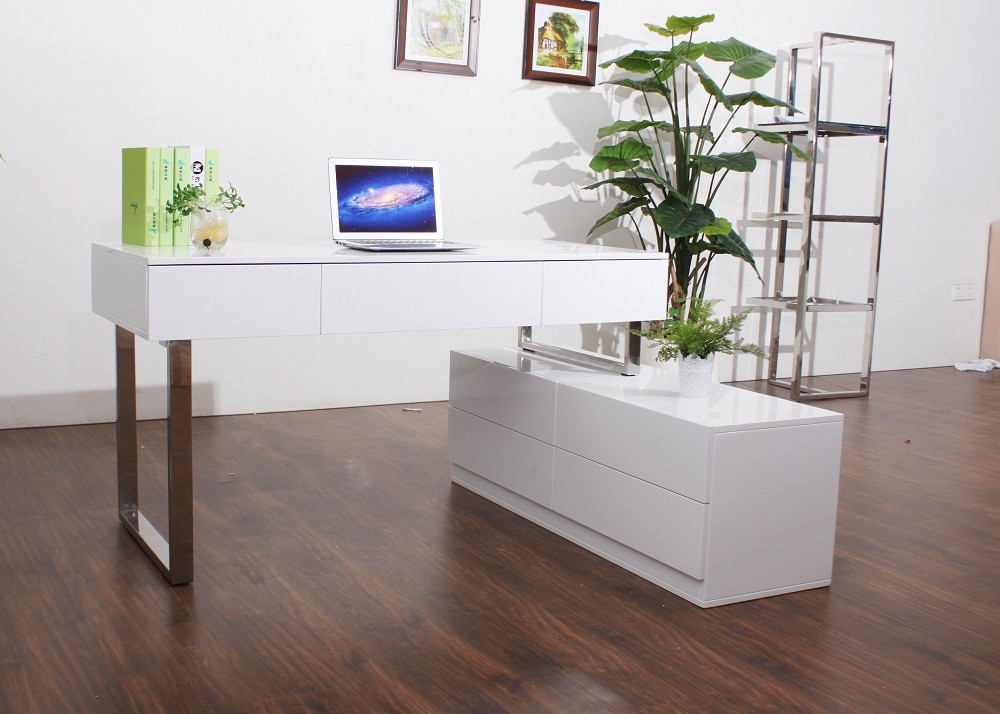 Office Contemporary Office Desk Simple On Throughout KD12 With Storage Cabinet Left Facing 9 Contemporary Office Desk