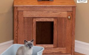Corner Cat Litter Box Furniture