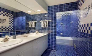 Dark Blue Bathroom Tiles