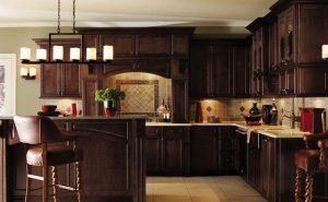 Dark Maple Kitchen Cabinets