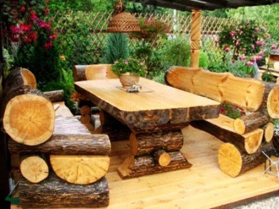 Furniture Diy Outdoor Log Furniture Perfect On Throughout Logs And Decorative Accessories 16 DIY Home Decorating 0 Diy Outdoor Log Furniture