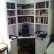 Office Dual Desk Bookshelf Small Simple On Office Intended Corner Built In Ideas Cabinets 18 Dual Desk Bookshelf Small