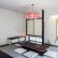 Floor Seating Dining Table Perfect On Within Dark Colored Window Storage 2