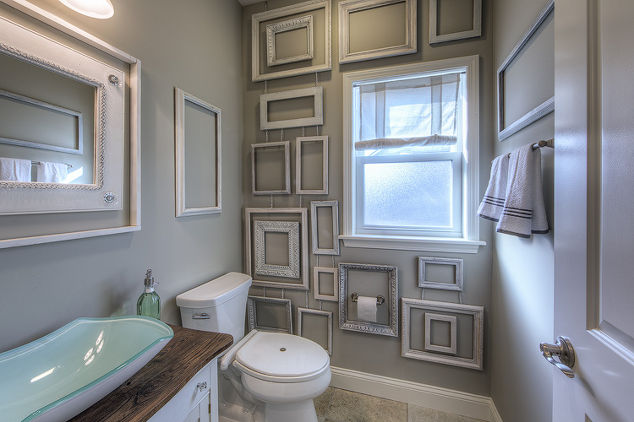 Bathroom Guest Bathroom Wall Decor Wonderful On Intended For Made From Frames Hometalk 0 Guest Bathroom Wall Decor