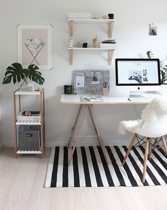 Home Home Office Decor Pinterest Delightful On With Para Copiar Neutro Com Branco E Madeira Crua 0 Home Office Decor Pinterest
