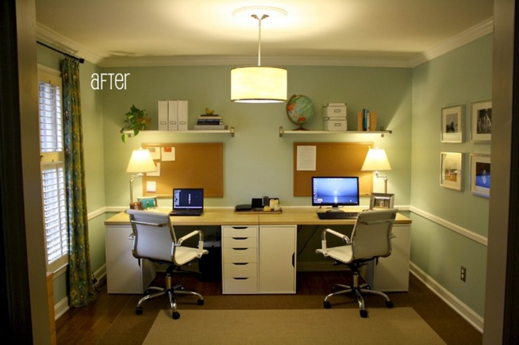  Home Office Designs For Two Brilliant On Inside Enchanting Double Desk Ideas 1000 6 Home Office Designs For Two