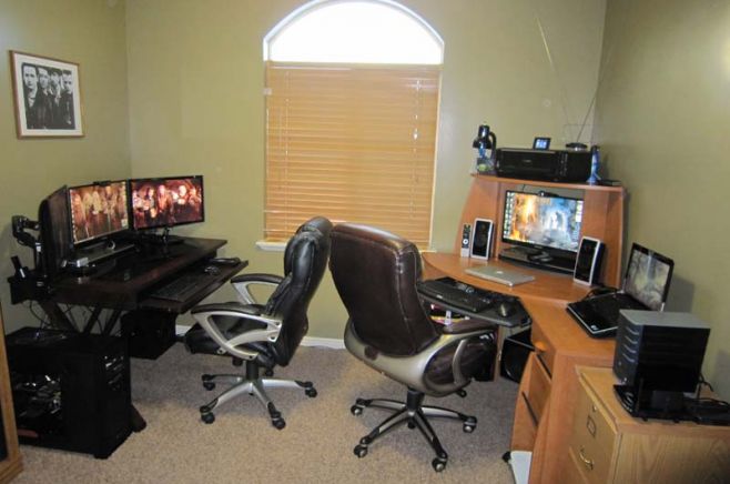 Home Home Office Gaming Computer Nice On Intended Movies Setup Workstation Setups 15 Home Office Gaming Computer