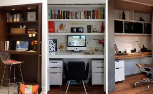 Home Office In A Closet