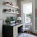 Home Office Wall Shelves Modern On With Regard To Houzz For Above Desk 3