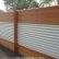 Horizontal Wood And Metal Fence Amazing On Home Building A Plank Outdoors Garden 2