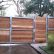 Horizontal Wood And Metal Fence Imposing On Home Throughout Cedar Style With Steel Frame Gates 5