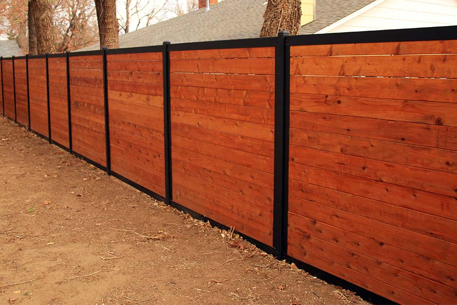 Home Horizontal Wood And Metal Fence Interesting On Home For Build A With Posts That S Actually Beautiful 0 Horizontal Wood And Metal Fence