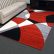 Impressive Designs Red Black On Interior Within Grey And Area Rugs Rug For Gray 5