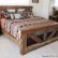 King Bed Frame Wood Excellent On Bedroom Within Timber Trestle Rustic Big Queen 1