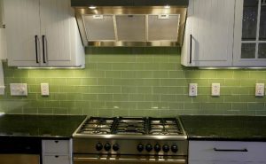 Kitchen Backsplash Glass Tile Green