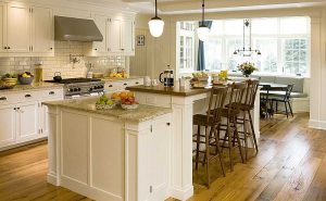 Kitchen Design White Cabinets Wood Floor