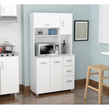 Kitchen Kitchen Storage Cabinet Exquisite On Within Inval Modern Laricina White Walmart Com 0 Kitchen Storage Cabinet