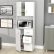 Kitchen Storage Cabinet Magnificent On Throughout Inval America Larcinia White Laminate Wood 3