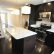 Kitchen Kitchens With Black Cabinets And Dark Wood Floors Amazing On Kitchen Throughout Three Leather Chairs The Floor Brown Wooden Laminate 10 Kitchens With Black Cabinets And Dark Wood Floors