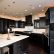 Kitchens With Black Cabinets And Dark Wood Floors Plain On Kitchen Throughout Glass Mini Cabinet Pendant Ligting White 2