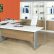 L Shaped Desks For Home Office Imposing On With Regard To Desk Furniture Orange Grey Color 2