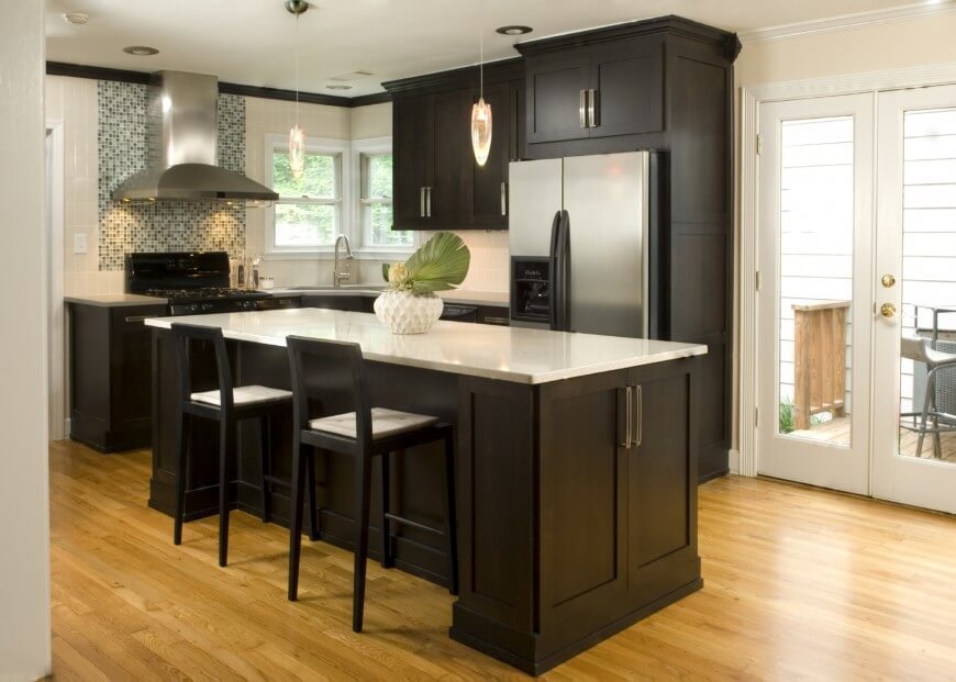 Kitchen Light Hardwood Floors With Dark Cabinets Modest On Kitchen Throughout 52 Enticing Kitchens And Honey Wood PICTURES 0 Light Hardwood Floors With Dark Cabinets