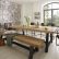 Interior Modern Dining Table With Bench Remarkable On Interior Intended Distressed Wood Metal Legs Industrial Design 7 Modern Dining Table With Bench