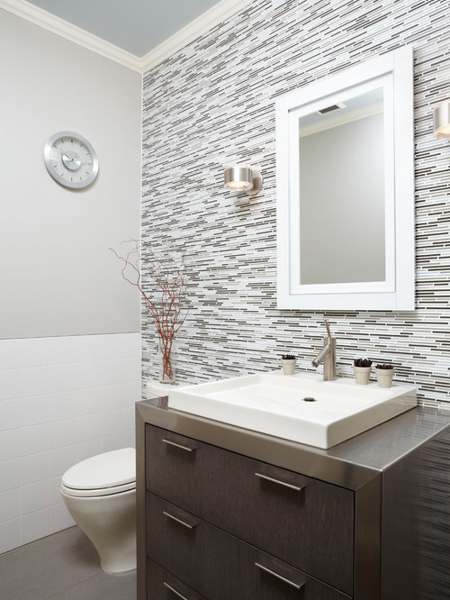 Bathroom Modern Half Bathroom Ideas Perfect On In Tiled Add Paint 14 Modern Half Bathroom Ideas