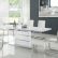 Modern White Dining Table Excellent On Kitchen In Elegant Contemporary Set Painted 5