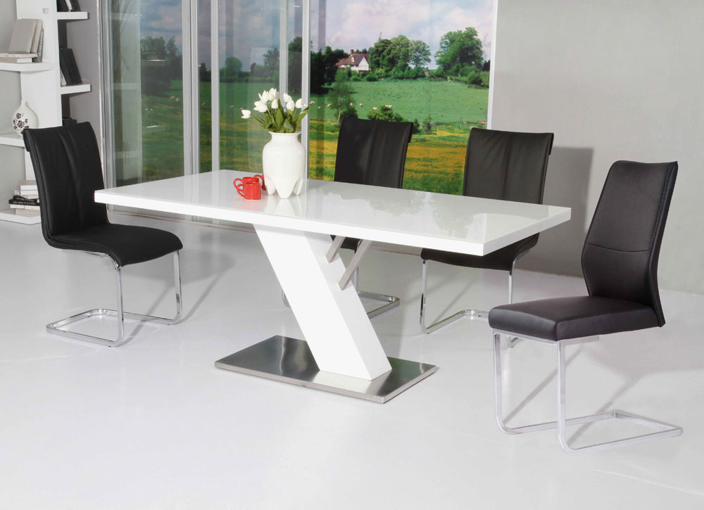 Kitchen Modern White Dining Table Excellent On Kitchen With Regard To Lacquer Design 0 Modern White Dining Table