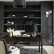 Office Black Modern On Intended For Built In Cabinets Contemporary Den Library Castle 2