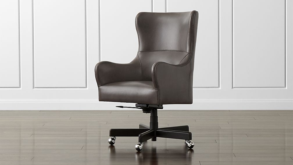 Office Office Chairs Photos Fine On With Liv Leather Wingback Desk Chair Reviews Crate And Barrel 4 Office Chairs Photos