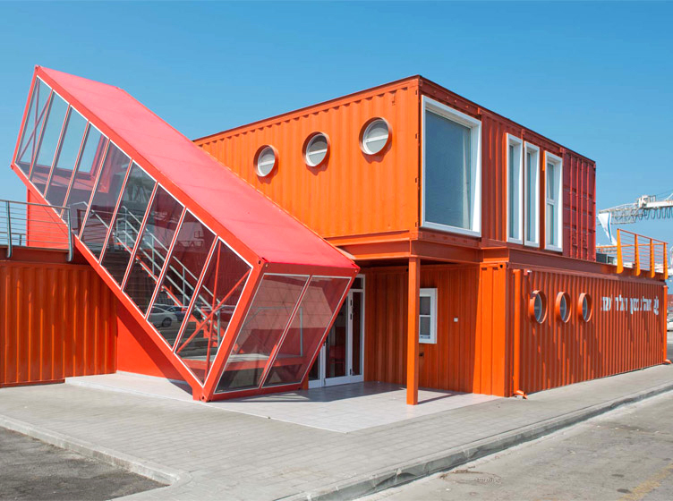 Office Office In Container Perfect On Inside 7 Bright Red Shipping Containers Repurposed As Modern Offices 0 Office In Container
