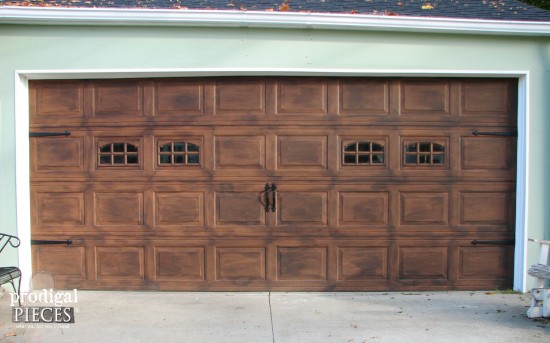 Home Painted Wood Garage Door Modern On Home For Faux Tutorial Prodigal Pieces 0 Painted Wood Garage Door