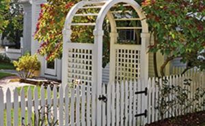 Picket Fence Gate With Arbor