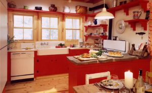 Red Country Kitchen Decorating Ideas