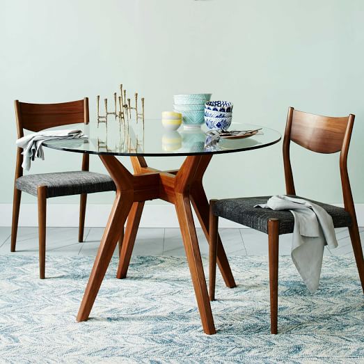 Furniture Round Glass Dining Table Plain On Furniture Intended Jensen West Elm 0 Round Glass Dining Table